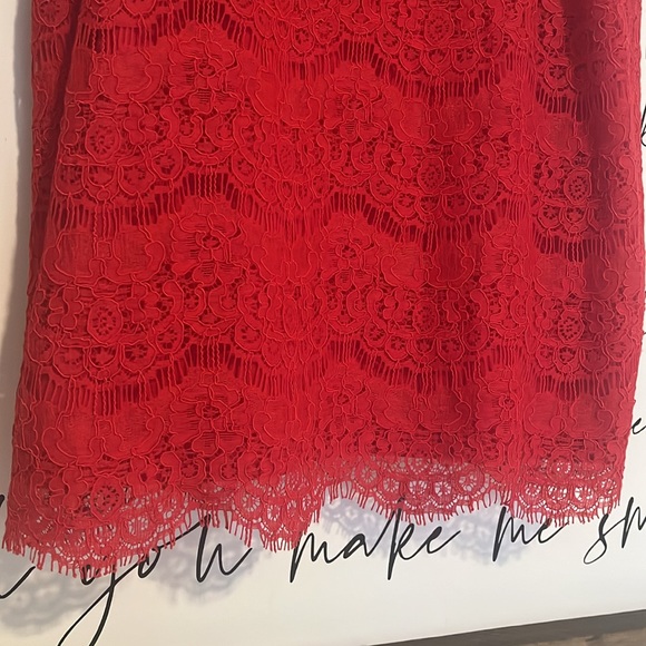 NWT Monteau Los Angeles Red Thin Adjustable Strap Lace Tank Sz XL - Picture 3 of 5